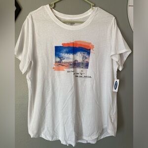 XL Lightweight White T-Shirt Old Navy